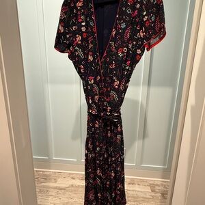 Boden Navy Dress with Red Trim